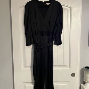 Size 16 black jumpsuit, silky with belt